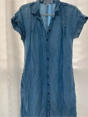 Anthropologie Light Blue denim Shirt Dress by Cloth & Stone - Size S